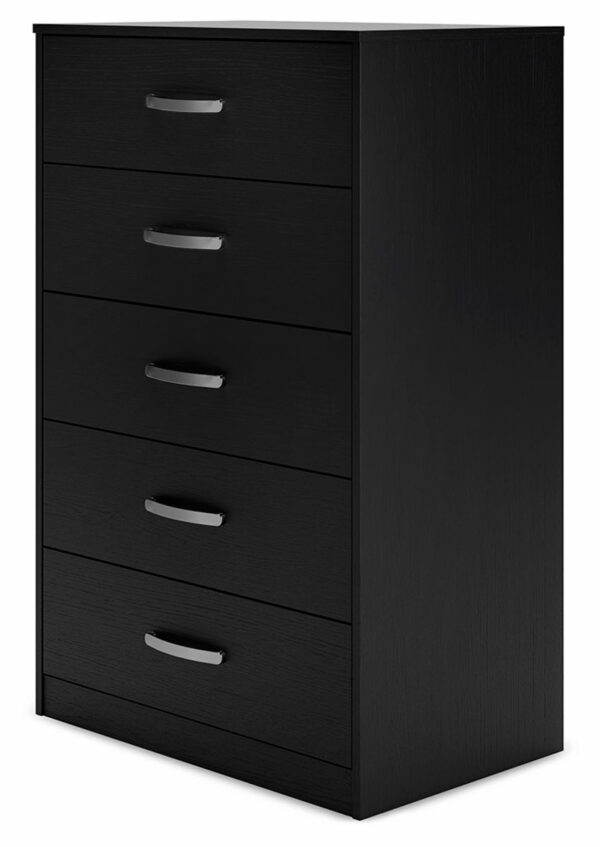 Finch - Black - Five Drawer Chest - 46" Height - Image 5
