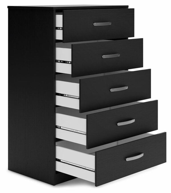 Finch - Black - Five Drawer Chest - 46" Height - Image 7