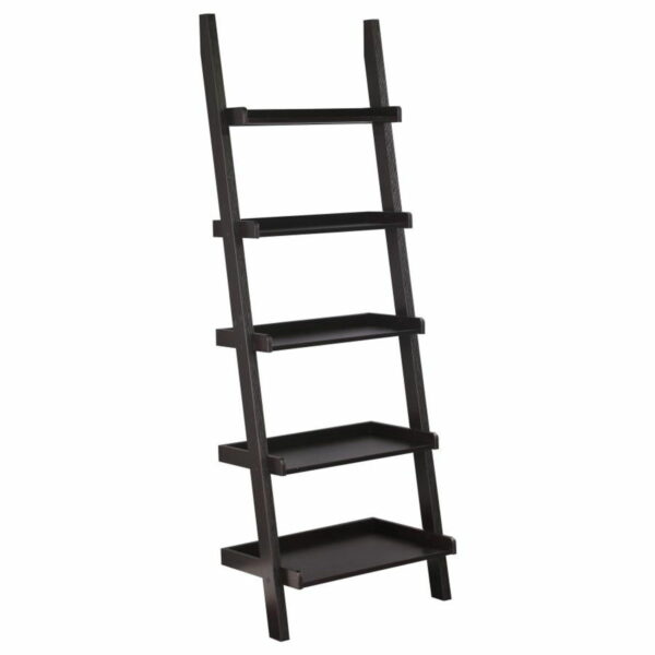 Colella - 3 Piece Ladder Desk And Bookcase Set - Cappuccino - Image 4