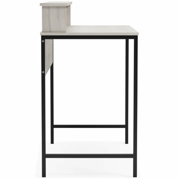 Bayflynn - White / Black - Home Office Desk With Hutch - Image 3