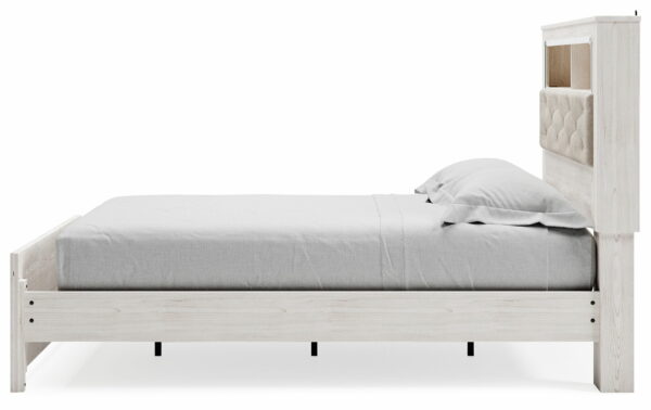 Altyra - White - Queen Panel Bookcase Bed With Roll Slats - Image 5