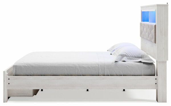 Altyra - White - King Upholstered Bookcase Bed With Storage - Image 5