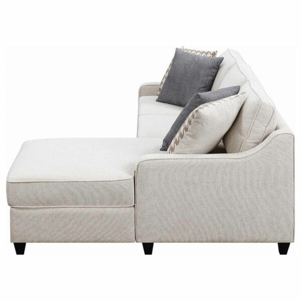 Mcloughlin - Upholstered Sloped Arm Sectional Sofa - Platinum - Image 10