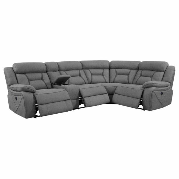 Higgins - Four-Piece Upholstered Power Sectional - Image 6