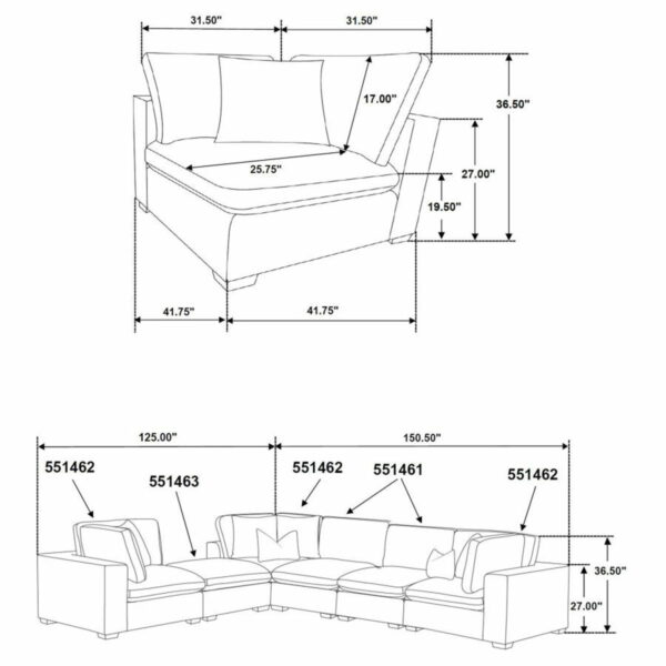 Lakeview - Upholstered Modular Sectional Sofa - Image 9