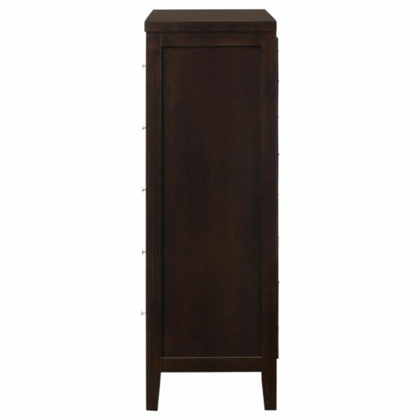 Carlton - 5-Drawer Bedroom Chest - Cappuccino - Image 2