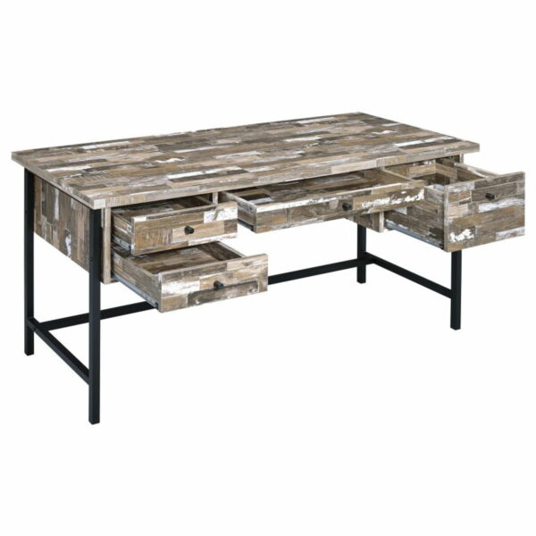 Kemper - 4-Drawer Writing Desk - Salvaged Cabin - Image 12