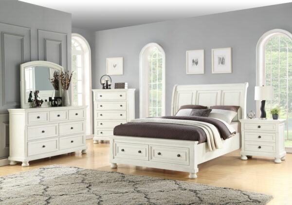 B01163 - Wood Dresser - White - Image 2