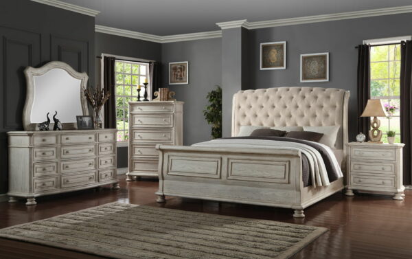 B01511 - Wood Dresser - White - Image 2