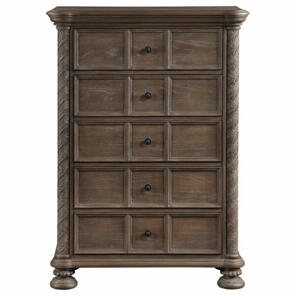 Emmett - 5-Drawer Bedroom Chest - Walnut - Image 11