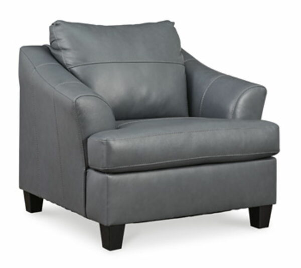 Genoa - Steel - 2 Pc. - Chair And A Half, Ottoman - Image 2