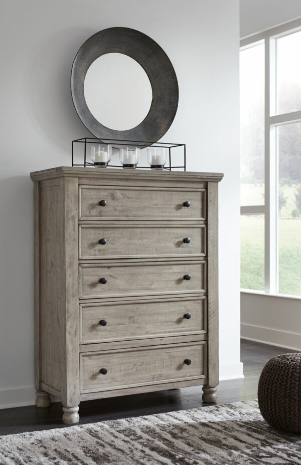 Harrastone - Gray - Five Drawer Chest - Image 2