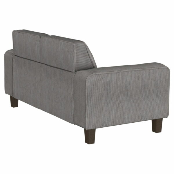 Deerhurst - Upholstered Track Arm Tufted Loveseat - Charcoal - Image 7
