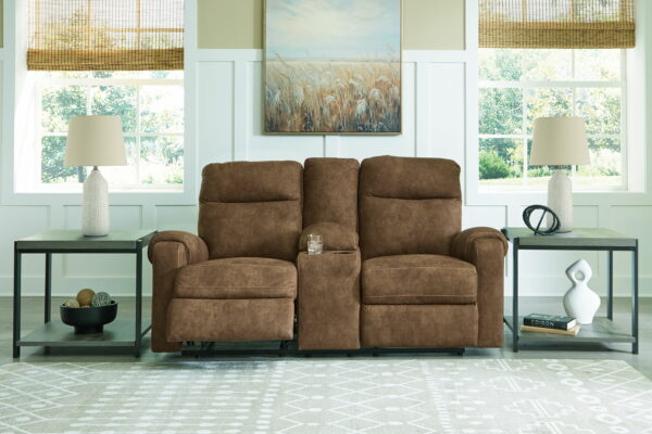 Edenwold - Brindle - Dbl Reclining Loveseat With Console - Image 2