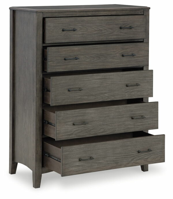 Montillan - Grayish Brown - Five Drawer Chest - Image 6