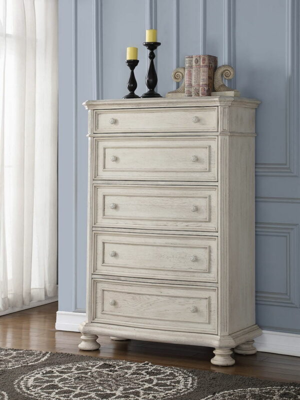 B01511 - Wood Chest - White - Image 2