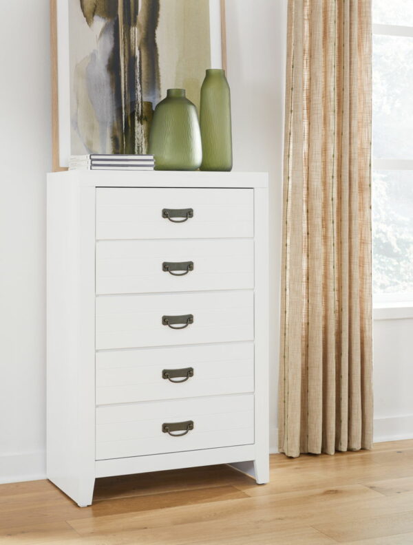 Binterglen - White - Five Drawer Chest - Image 7