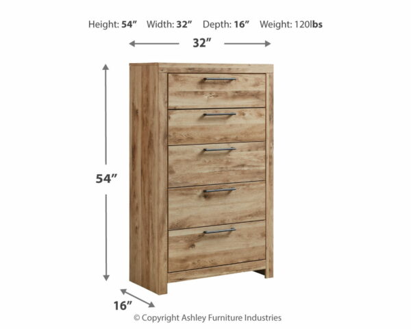 Hyanna - Tan Brown - Five Drawer Chest - Image 3