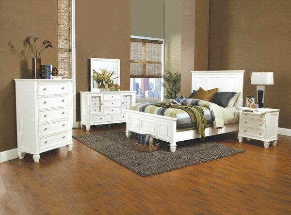 Sandy Beach - Panel Bed with High Headboard - Image 10