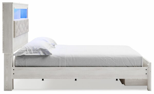Altyra - White - King Upholstered Bookcase Bed With Storage - Image 4