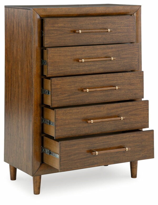 Lyncott - Brown - Five Drawer Chest - Image 5