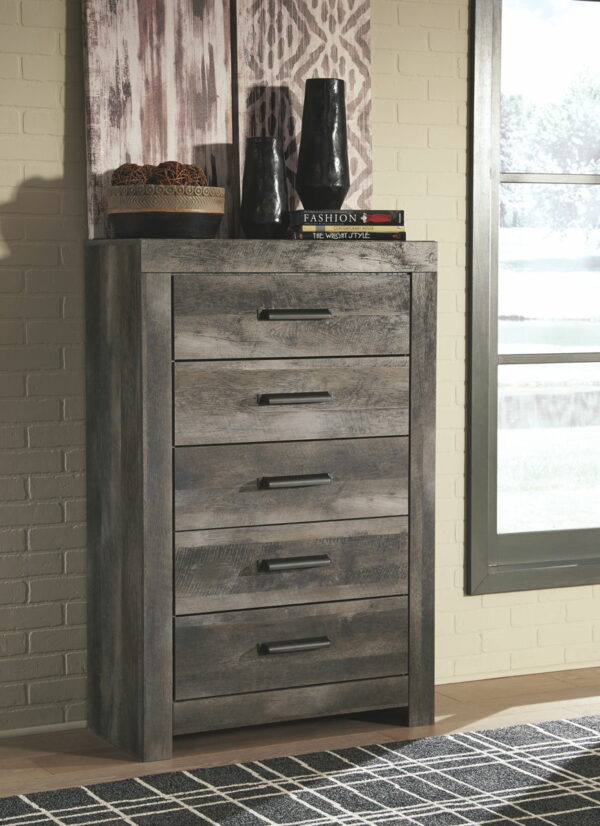 Wynnlow - Gray - Five Drawer Chest - Image 2