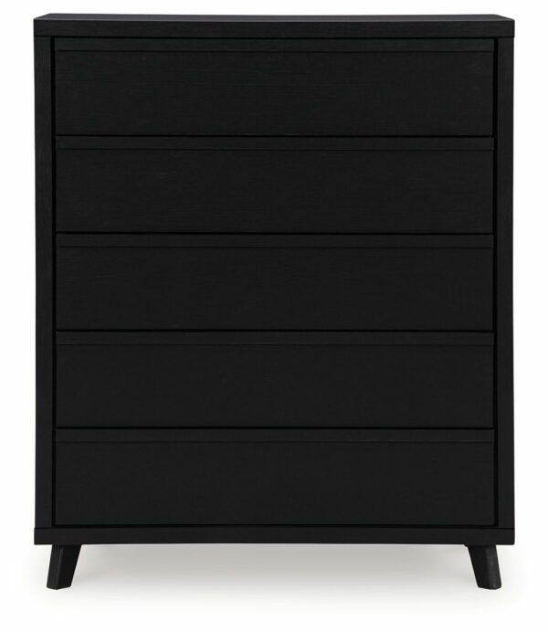 Danziar - Black - Five Drawer Wide Chest - Image 8