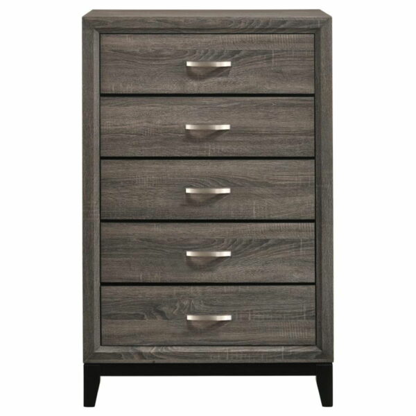 Watson - 5-Drawer Bedroom Chest - Gray Oak - Image 4