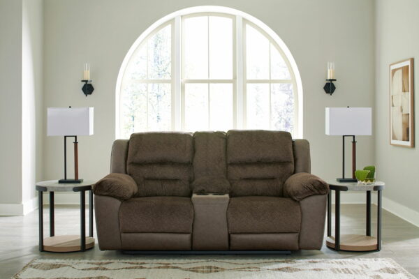 Dorman - Chocolate - Dbl Reclining Loveseat with Console - Image 5