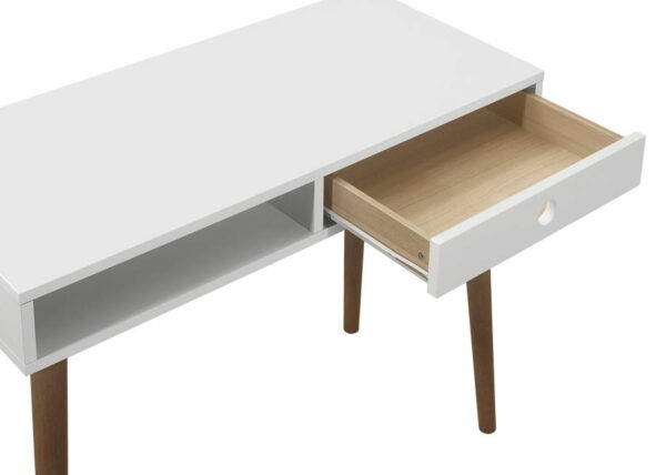 Bradenton - 1-Drawer Wood Writing Desk - White - Image 7