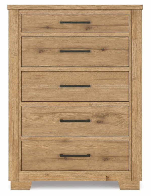 Galliden - Light Brown - Five Drawer Chest - Image 5