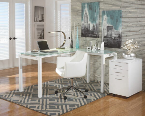 Baraga - White - L-desk - Image 2
