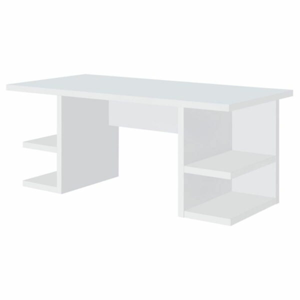 Alice - 4-Shelf Engineered Wood Writing Desk - White - Image 5