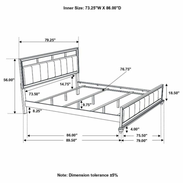 Barzini - Upholstered Panel Bed - Image 5
