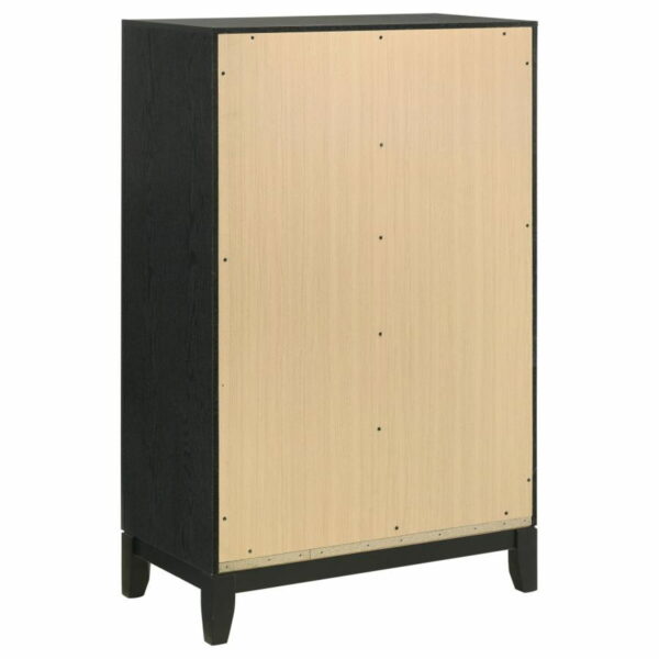 Valencia - 5-Drawer Bedroom Chest - Black - Image 8