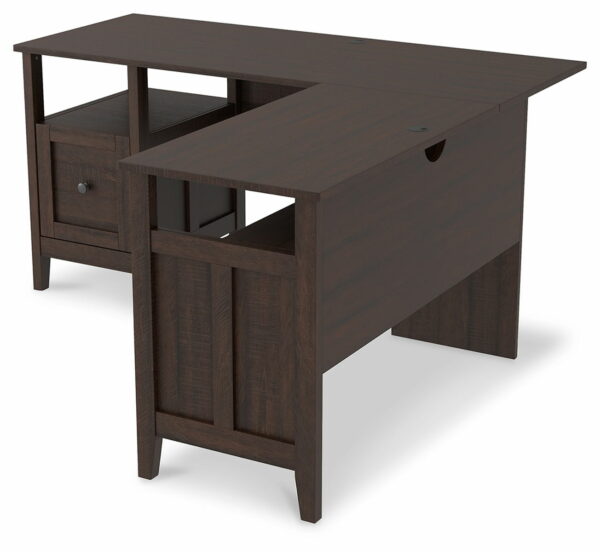 Camiburg - Warm Brown - 2-Piece Home Office Desk - Image 2