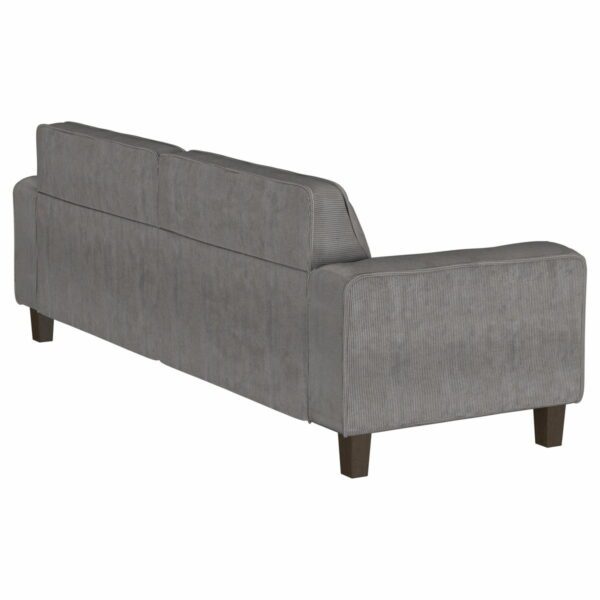 Deerhurst - Upholstered Track Arm Tufted Sofa - Charcoal - Image 4