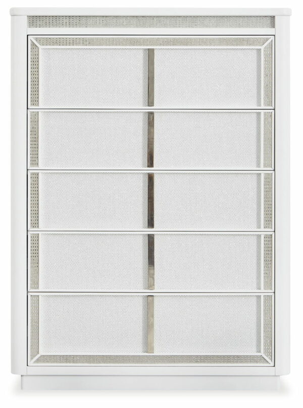 Chalanna - White - Five Drawer Chest - Image 6