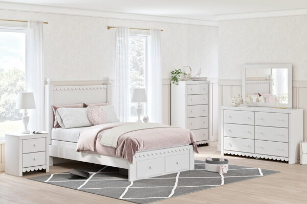 Mollviney - White - Five Drawer Chest - Image 4