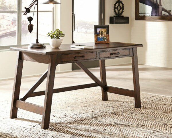 Baldridge - Rustic Brown - Home Office Large Leg Desk - Image 11