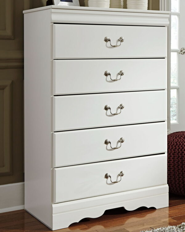 Anarasia - White - Five Drawer Chest - Image 2