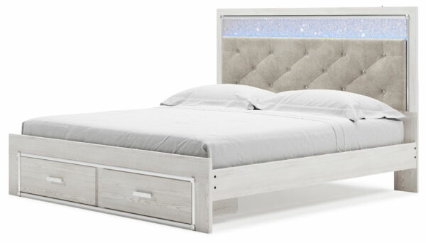 Altyra - White - King Upholstered Storage Bed - Image 5