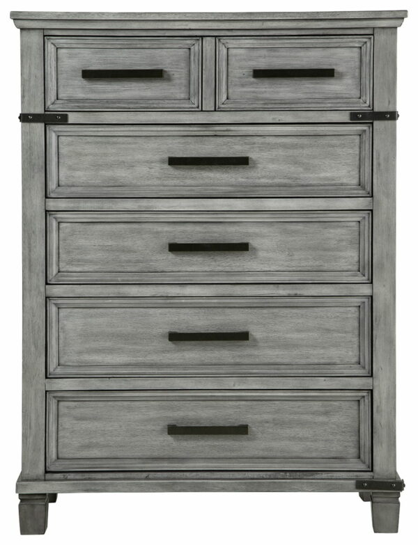 Russelyn - Gray - Five Drawer Chest - Image 6