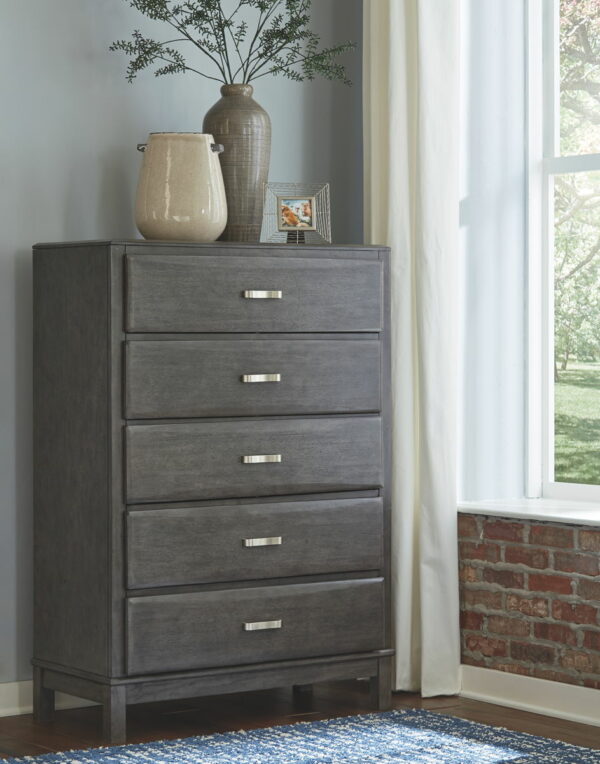 Caitbrook - Gray - Five Drawer Chest - Image 4