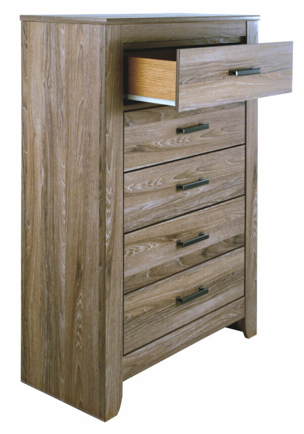 Zelen - Warm Gray - Five Drawer Chest - Image 4