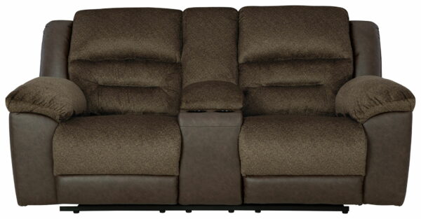 Dorman - Chocolate - Dbl Reclining Loveseat with Console - Image 4