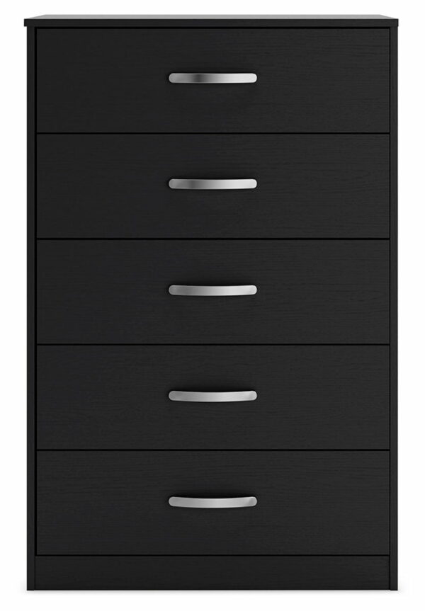Finch - Black - Five Drawer Chest - 46" Height - Image 9