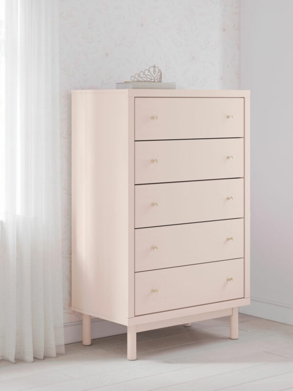 Wistenpine - Blush - Five Drawer Chest - Image 8