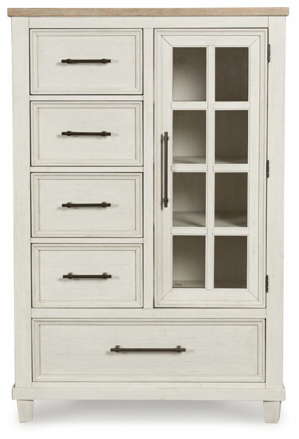 Shaybrock - Antique White / Brown - Door Chest - Image 8