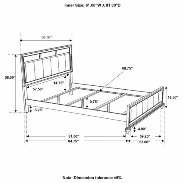 Barzini - Upholstered Panel Bed - Image 8